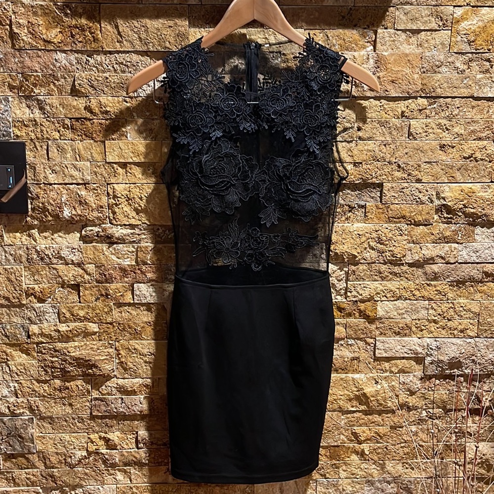 Crochet and Mesh Dress
